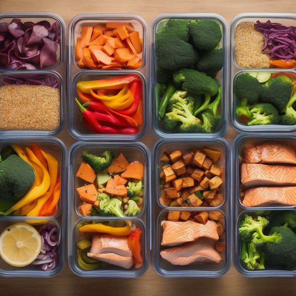 Meal Prep Containers With Healthy Food