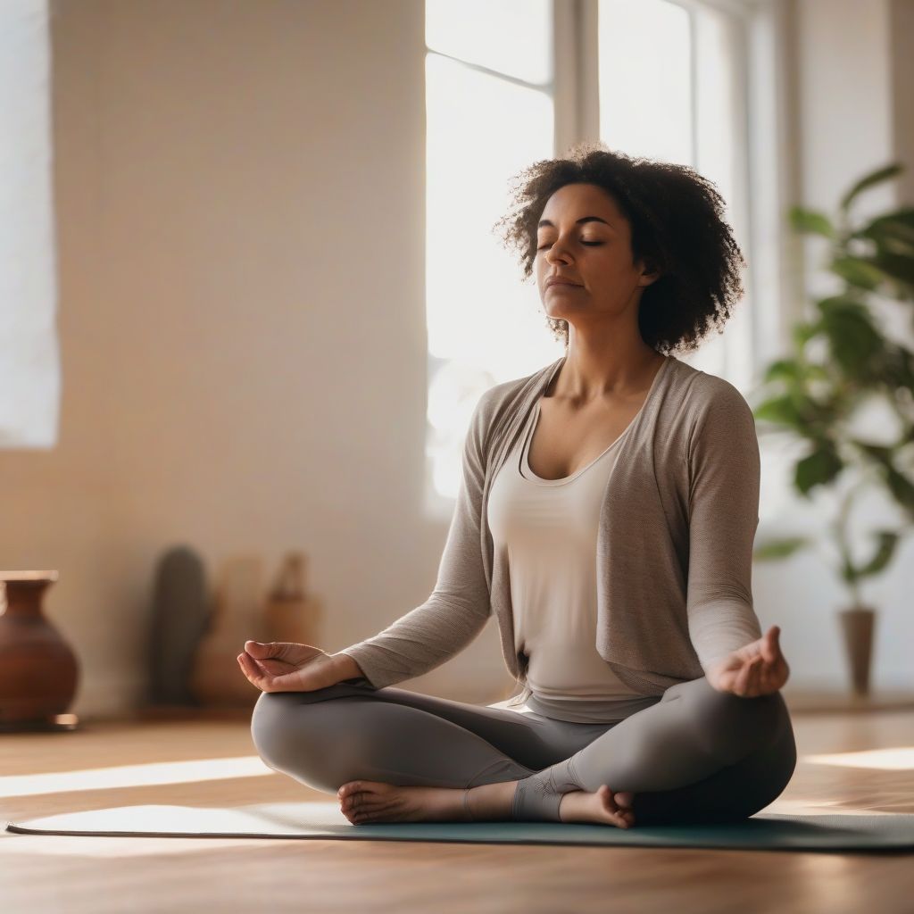 Woman Practicing Gratitude Meditation