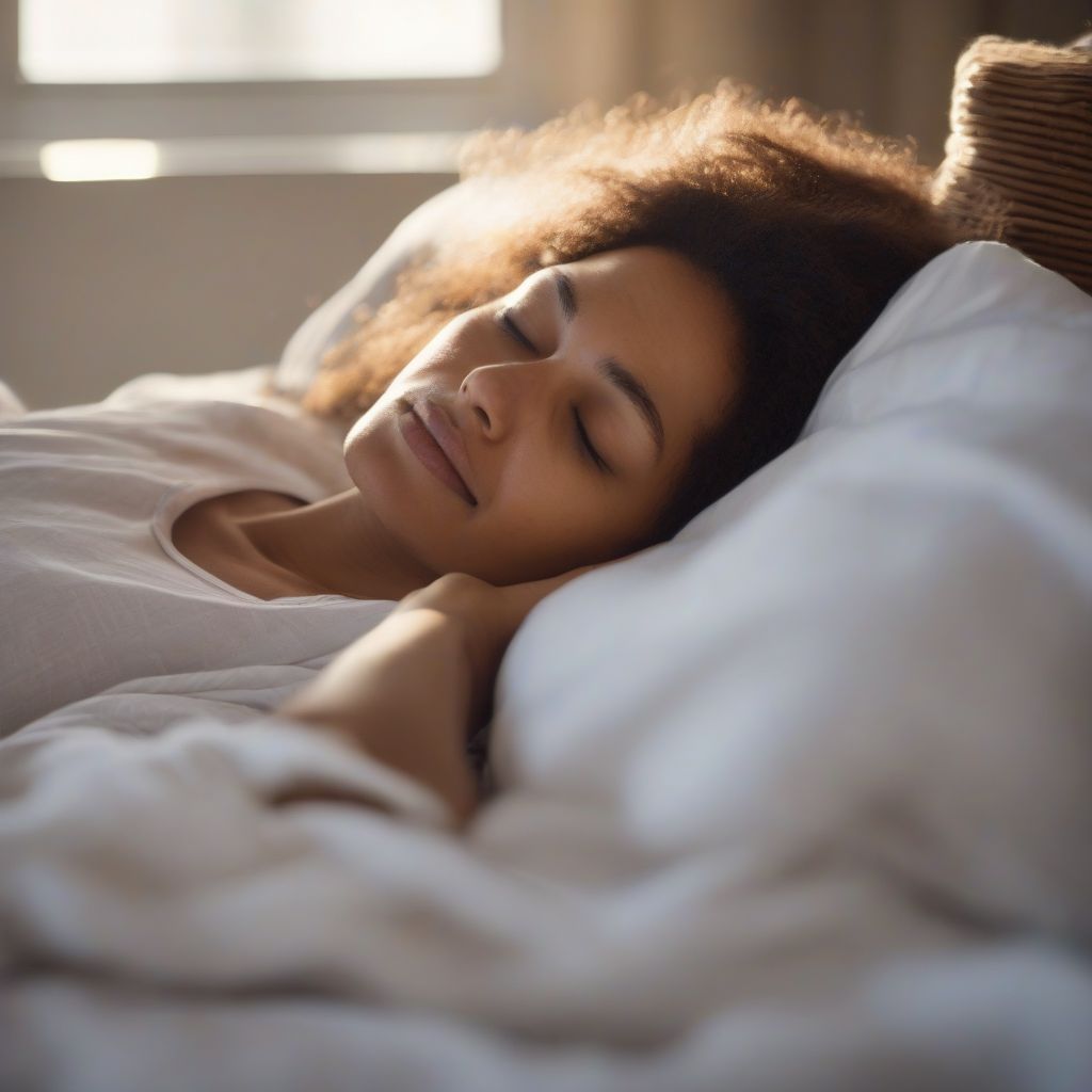 Woman Sleeping Peacefully in Bed