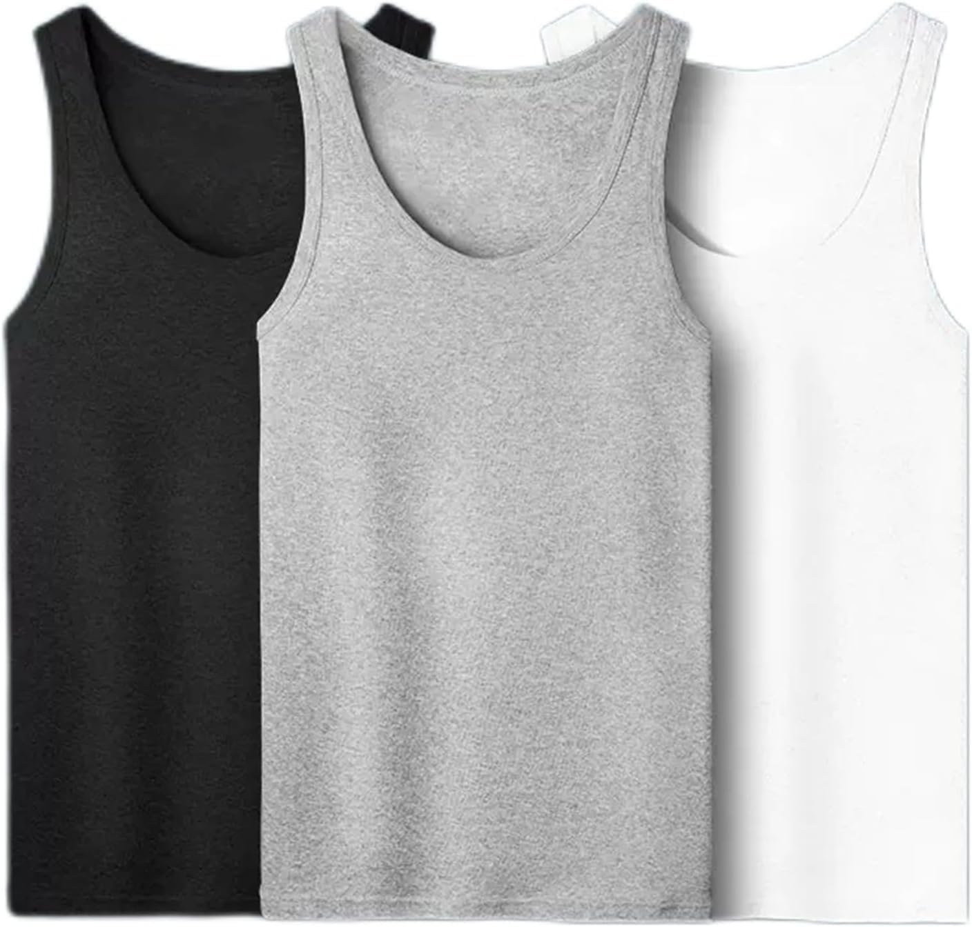 Somnea, Men\'s Tank Tops, Cotton Spandex Blend Tanks for Men, Somnea Compression Sleeveless T-Shirts, Workout Tank Top