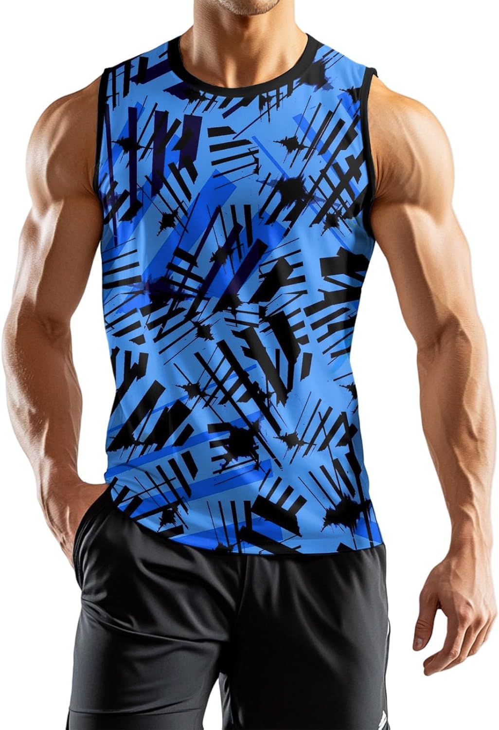 Tank Tops 2025 Sleeveless Shirt Quick Dry Workout Swim Shirt Gym Athletic Beach Tank Tops Basic Loose Fit UV Protection Tops
